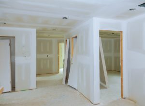 Home renovation of new construction of Drywall Plasterboard Interior Room